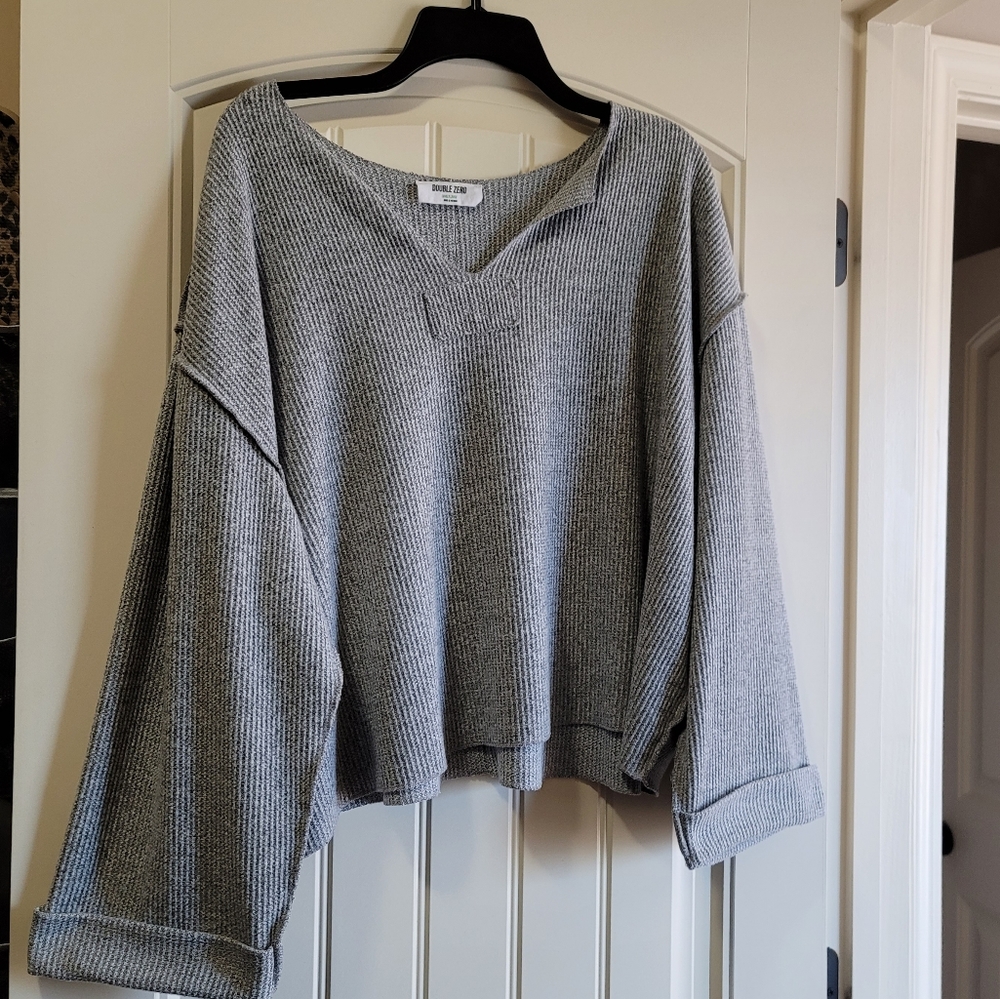 Soft grey blouse top